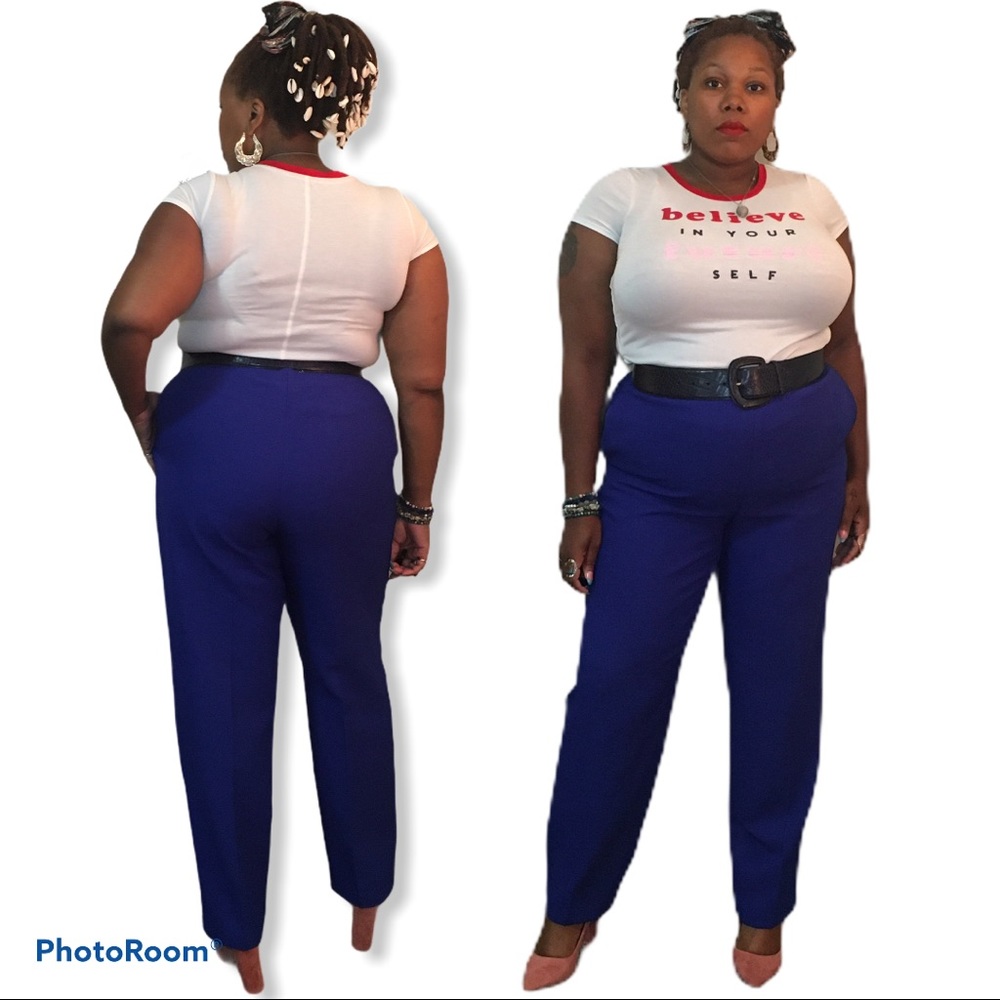 Electric Blue Slacks by Allison Daley